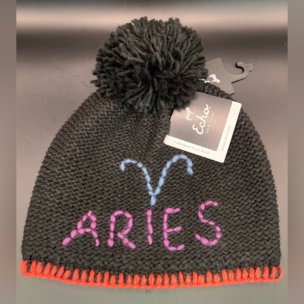 Echo-Aries Hat-New with Tag- Black/Purple/Blue-One Size
